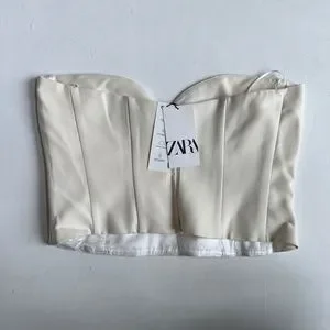 Zara | Tops | Nwt Zara Bustier Top With Sweetheart Neckline
